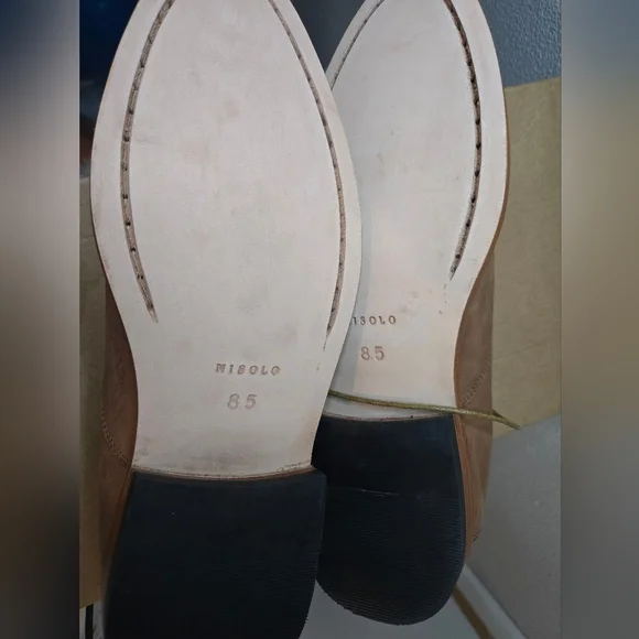 Nisolo Calano Oak Color Oxford Elegant Leather Men's Shoes - Picture 12 of 12